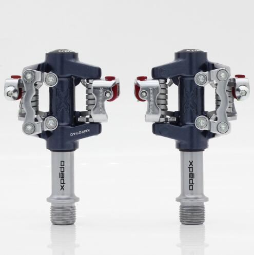 Wellgo Xpedo XMF07AC MTB Mountain road Bike bicycle Pedal Clipless Pedals With Cleats SPD Compatible: blue