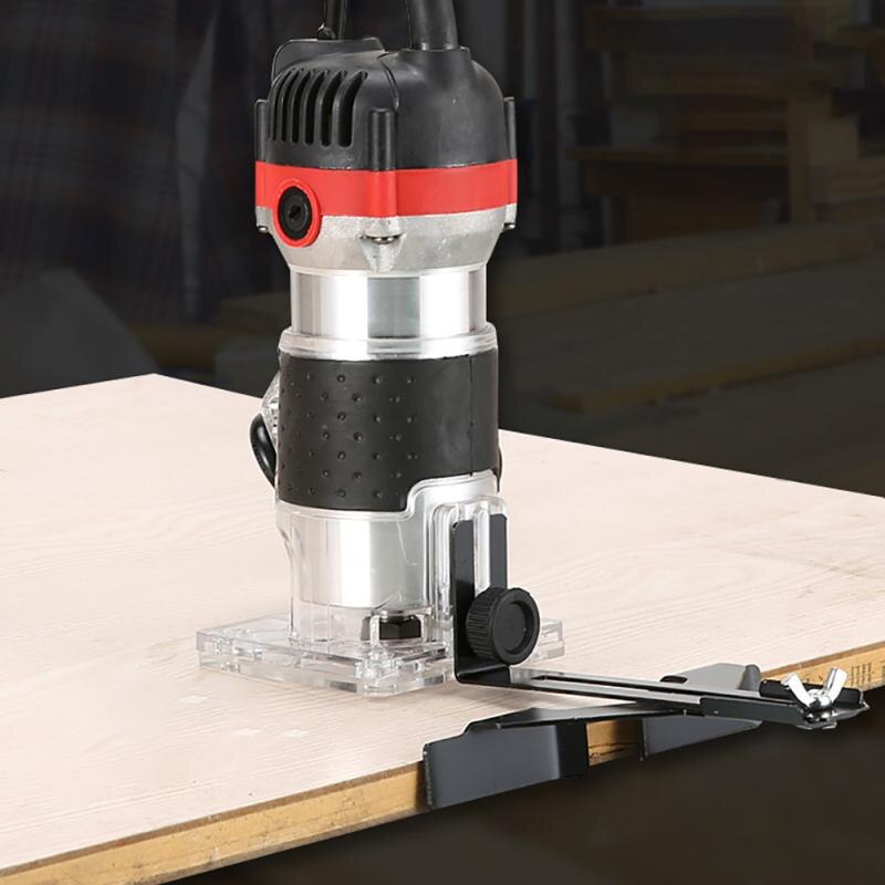 800W Woodworking Electric Trimmer Machine Slotting Machine Wood Engraving Machine Drilling Machine with Milling Cutter PowerTool