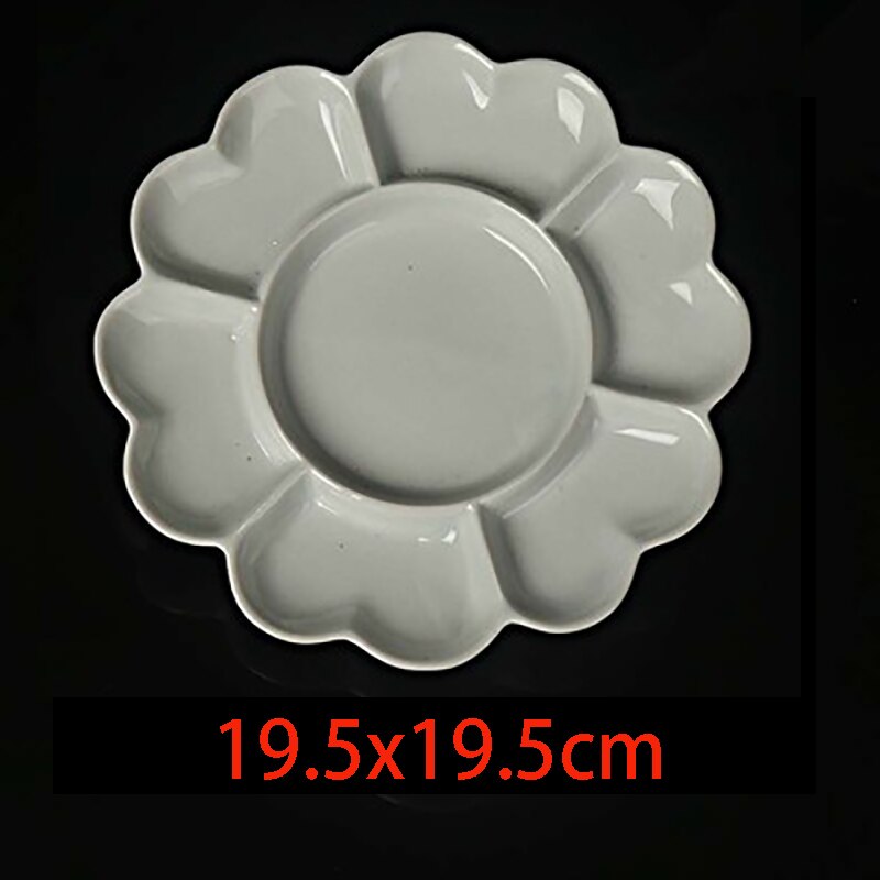 Keramische Palet Pruim Jingdezhen Keramische Pigment Gouache Aquarel Schilderen En Kalligrafie Art Supplies: 8 inch