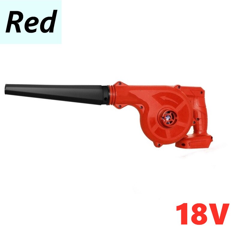 18V Cordless Rechargeable Blower For Makita Battery Adjustment Blower Air Flow Vacuum Cleaner Electric Power Tools: Red