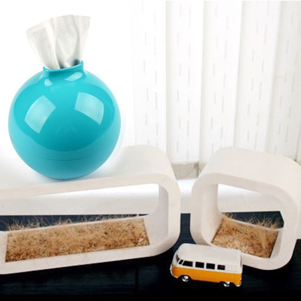 Rund vandtæt tissue box serviet papir sag opbevaring holder hjemmekontor indretning