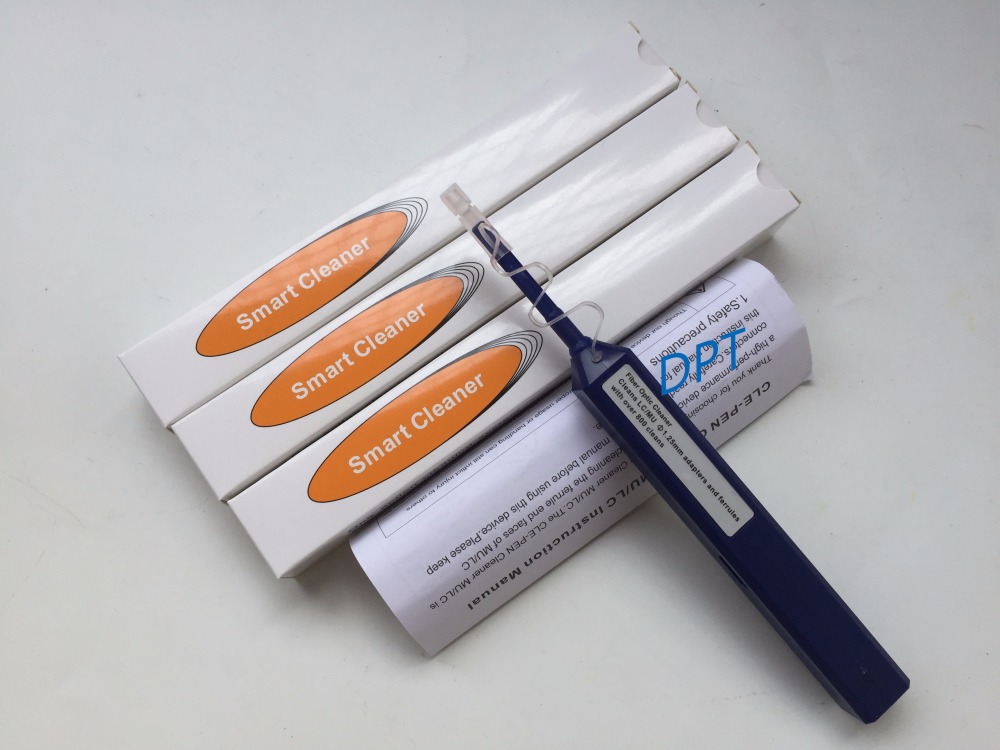 5pcs/lot One-Click Fiber Optic Connector Cleaner Pen for 2.5mm SC ST FC or 1.25mm LC Connectors Fiber Optic Tools
