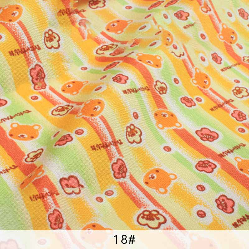 Japansk blomstret stof polyester rynkestof til kvinders hårtilbehør 4*4cm/ stk 10 stk/parti  p65: 18