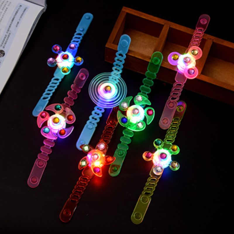 Neue Leucht Ringe Kleine Spielzeug Kinder Finger Tipto Fingertip Gyro Spirale Drehen Kinder Ring Armband Preise