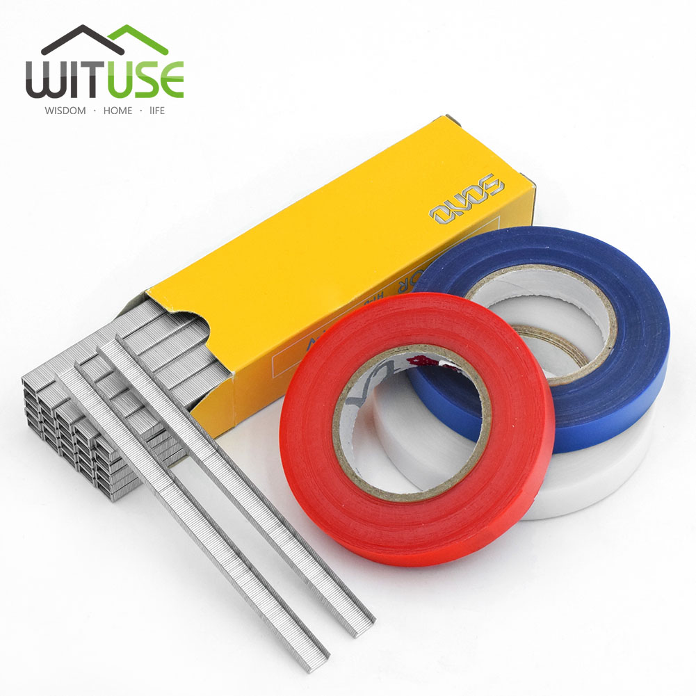 Plant Branch Hand Tying Binding Machine Flower Vegetable Garden Tapetool Tapener +Tapes+Staples Garden Tools Fruit Vine Fixing: EQF725