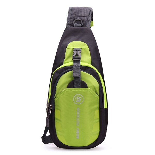 Unisex Nylon Chest Back Pack Crossbody Shoulder Bag Women Diagonal Package Rucksacks YB20: Green