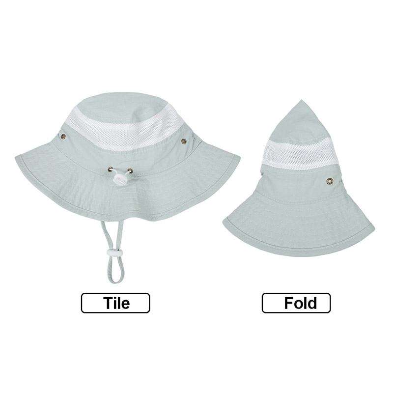 Cappello estivo a secchiello per bambini cappello da spiaggia grande gronda cappello da sole per ragazzi ragazze bambini bambini cappello da pescatore cappello Panama
