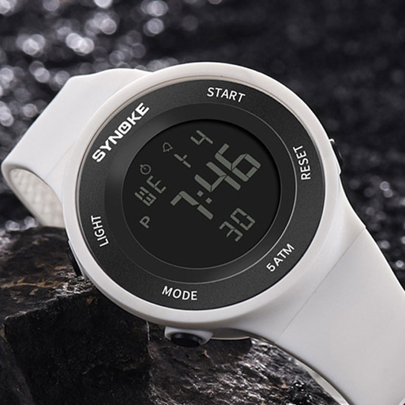 Synoke Horloges Mannen Led Digitale Horloge Man 50M Waterdicht Outdoor Sport Horloges Klok Met Band Relojes Hombre
