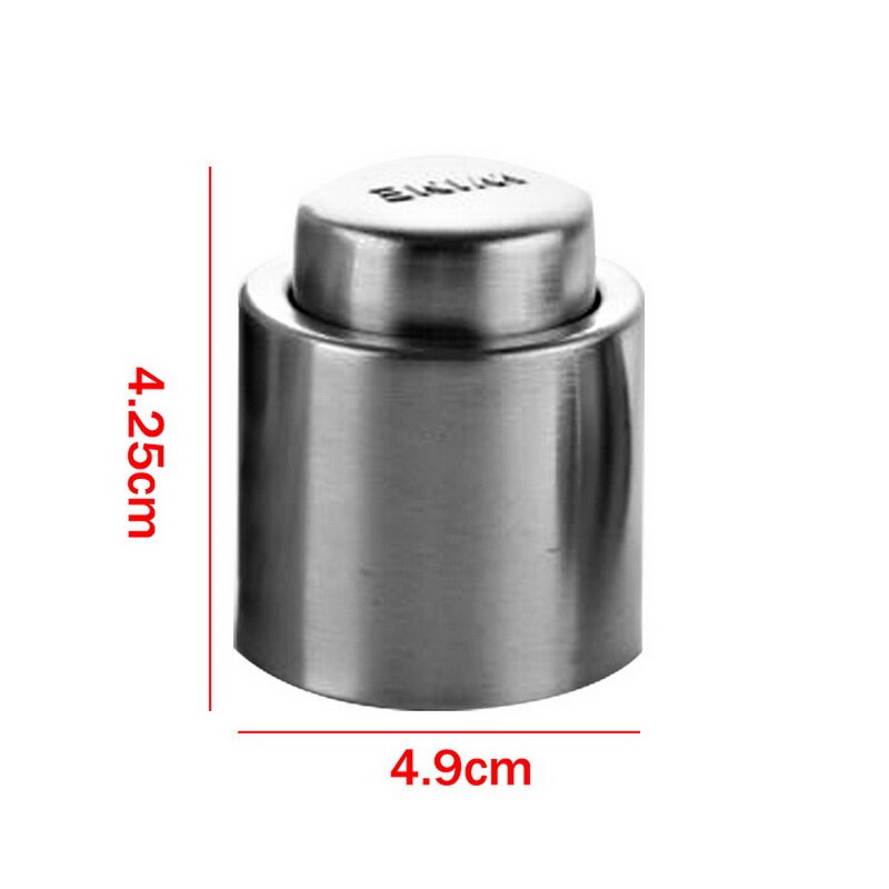1PCs Stainless Steel Heart Wine Stoppers Champagne Wine Bottle Stopper Year Valentines Wedding Favors Cork Corkscrew: sliver 2