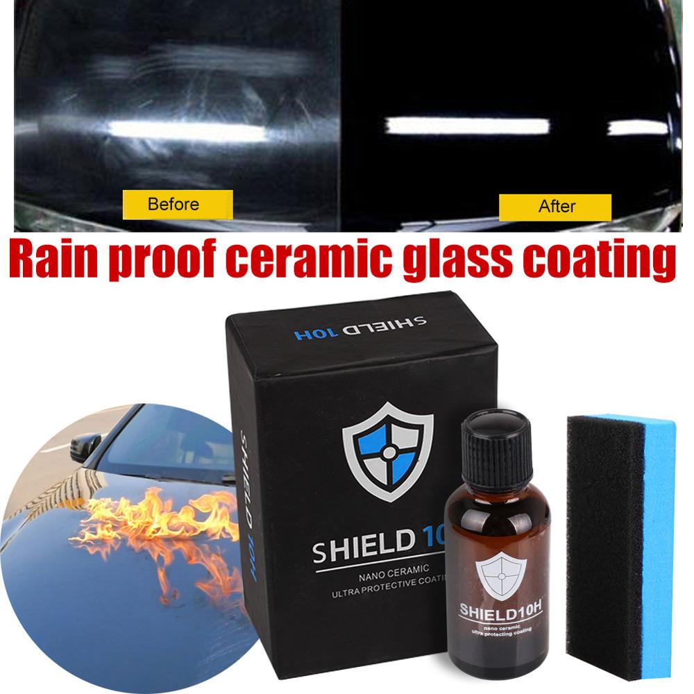 10h bil flydende keramisk belægning superhydrofob glasbelægningssæt polysiloxan nano materialer bilpolering belægning vandtæt middel