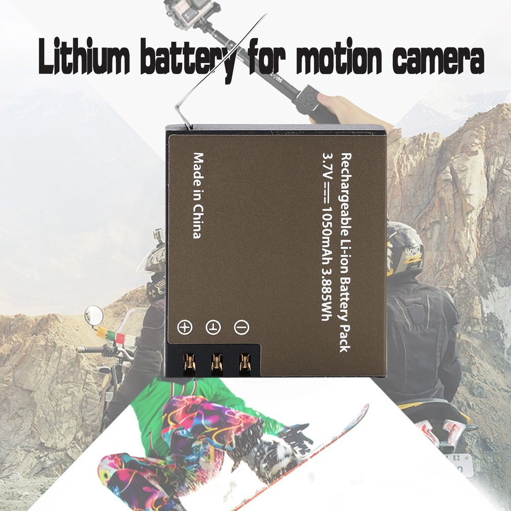 PG1050 Sport caméra batterie au Lithium 900mAh pour EKEN série Rechargeable Li-ion batterie Pack 3.7V noir