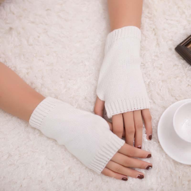 1 Paar Winter Gebreide Handschoenen Vrouwelijke Vingerloze Handschoenen Zonder Vingers Vrouwen Kasjmier Warme Winter Handschoenen Hand Pols Warmer