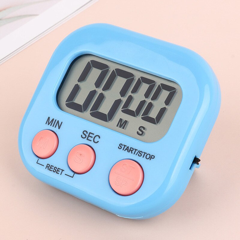 LED Counter Display Alarm Clock Manual Electronic Countdown Sports Magnetic Digital Timer Kitchen Cooking Shower Study Stopwatch: C