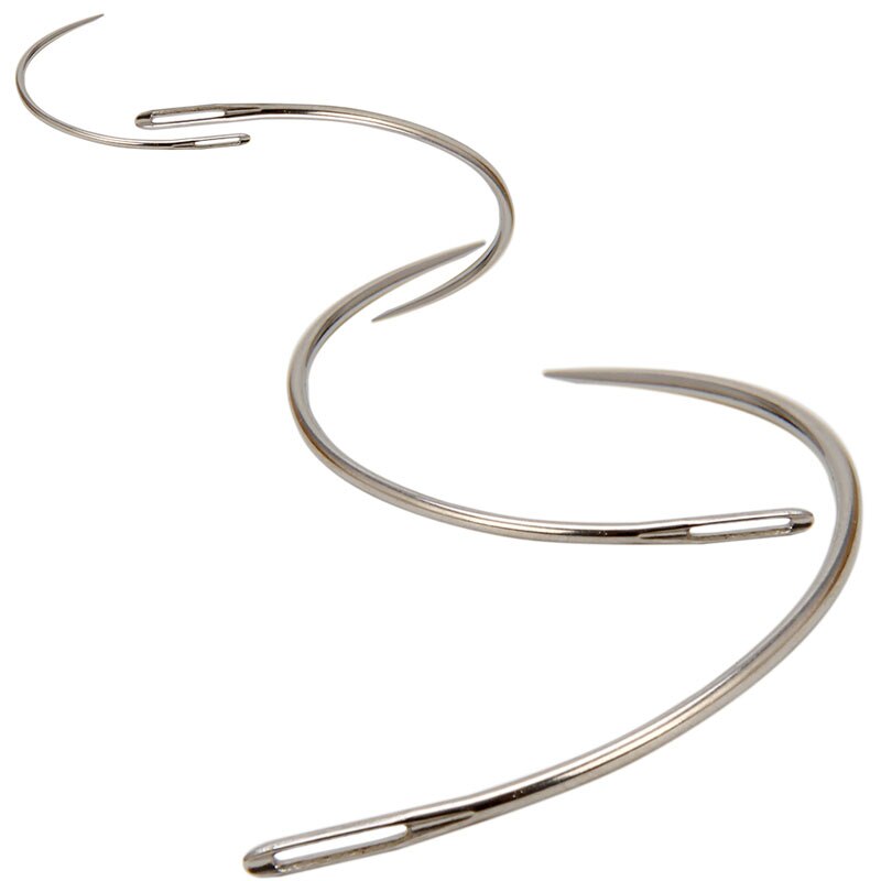12 Stuks Gebogen Naalden Gereedschap, Canvas Naalden, Gebogen Naainaalden, Gebogen Naainaalden, C-Vorm Pruiknaalden, Voor Naaien, Tapijtreparatie, Leer, Canvas, Weven