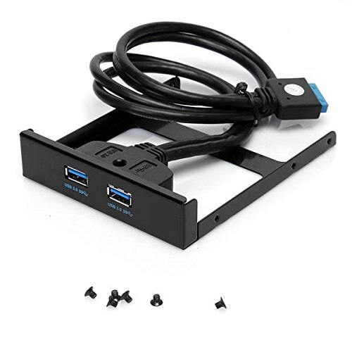 Usb 3.0 frontpaneel hub 2 -poorts uitbreidingssleuf 20- pins naar usb 3.0- beugelkabel voor computer-pc