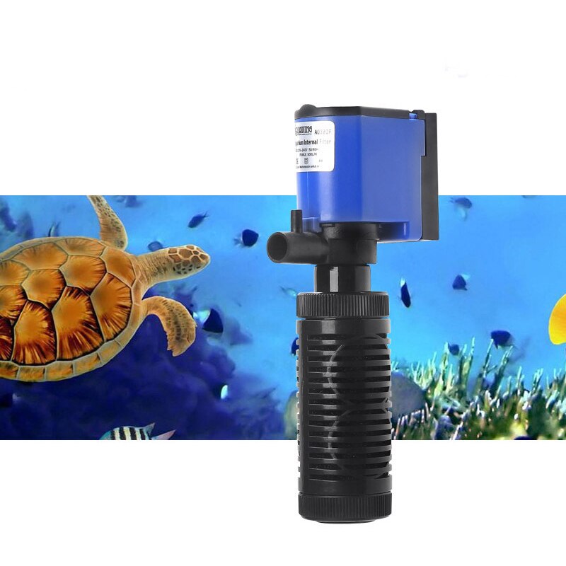 Aquarium Waterpomp Voor Schildpad Aquarium, Voor Waterstroom + Filtering + Air Zuurstof Verhogen, aquarium Dompelpomp 4W 6W