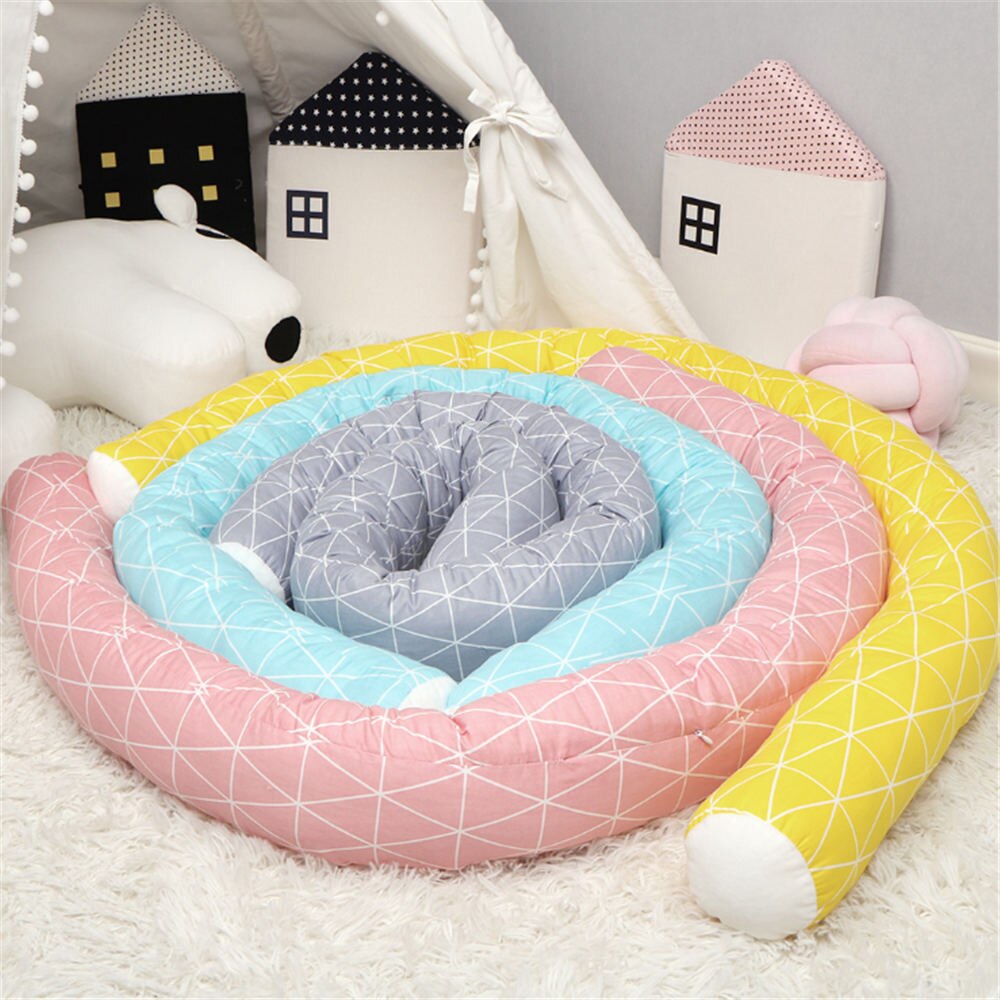 Valla para cuna de 2m, parachoques para cama de bebé, almohada para cuna de recién nacido, decoración para chico, almohadas trenzadas, Protector para cuna