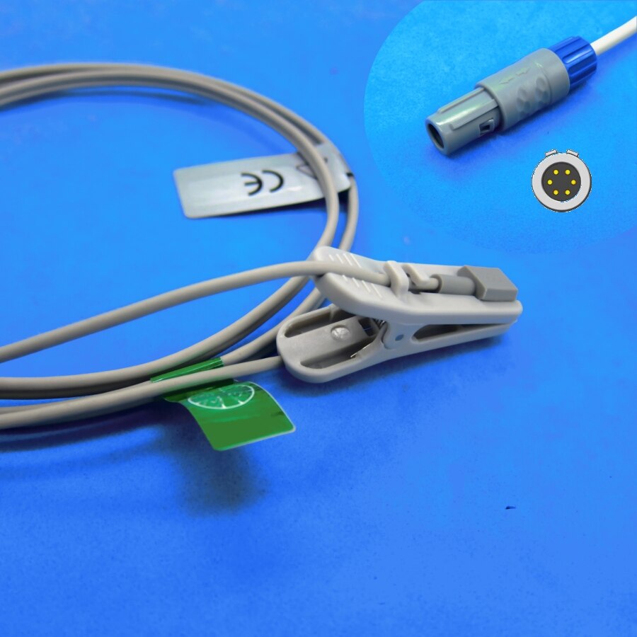Long Calbe Neonate wrap SPO2 Sensor for URIT U-A68B digital patient monitor: Adult ear clip