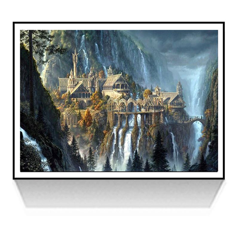 Oude kasteel 5D DIY Speciale Diamant Schilderij Borduurwerk Boor Handwerken Cross Craft Stitch Kit Home Decor