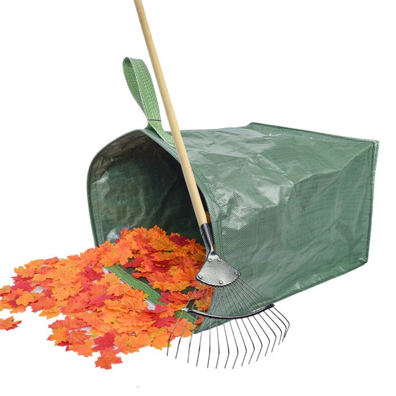 Sac à déchet de jardin avec rambarde, poubelle de cour réutilisable pour la collecte des feuilles