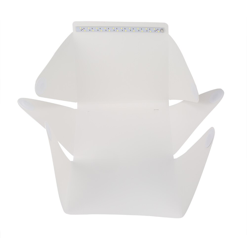 Mini Folding Lightbox Photography Photo Studio Softbox 2 Panel LED Light Soft Box Photo Background Kit Light box for DSLR Camera