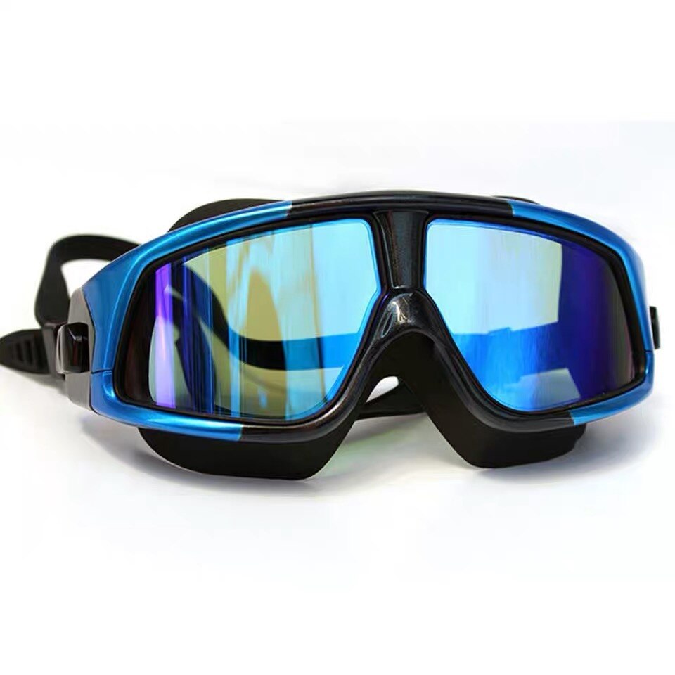 Gafas de natación Tyrier, gafas de natación deportivas profesionales con protección UV y revestimiento impermeable ajustable: Black