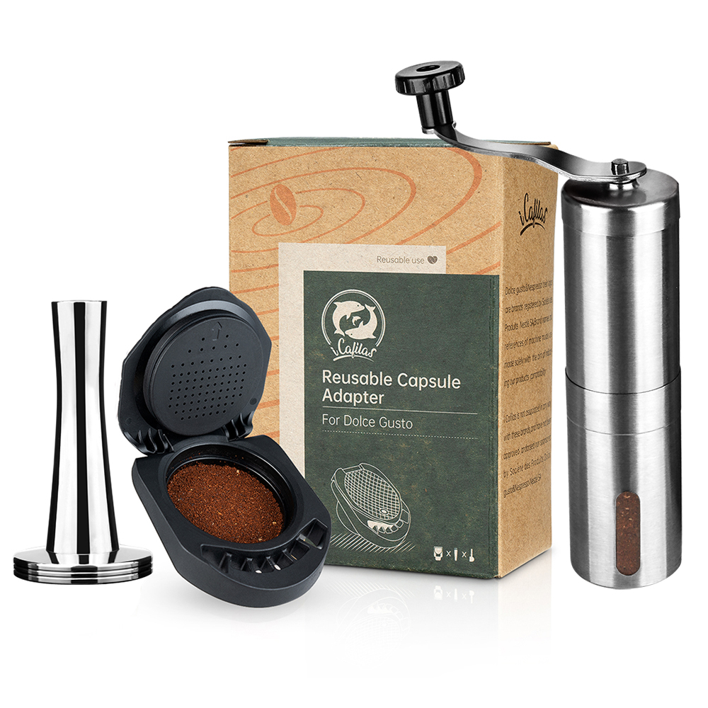 Coffee Adapter for Dolce Gusto Reusable Capsule Adapter Compatible with Genio S / Piccolo XS Coffee Machine Espresso Accessories: Burgundy