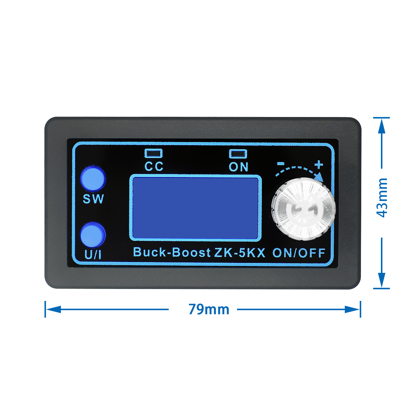 ZK-4KX ZK-5KX DCDC Buck Boost Converter DC CV 0.5-30V 4A 5V 6V 12V 24V Dimmable Power Module Dimmable Lab Power Supply: SKY BLUE