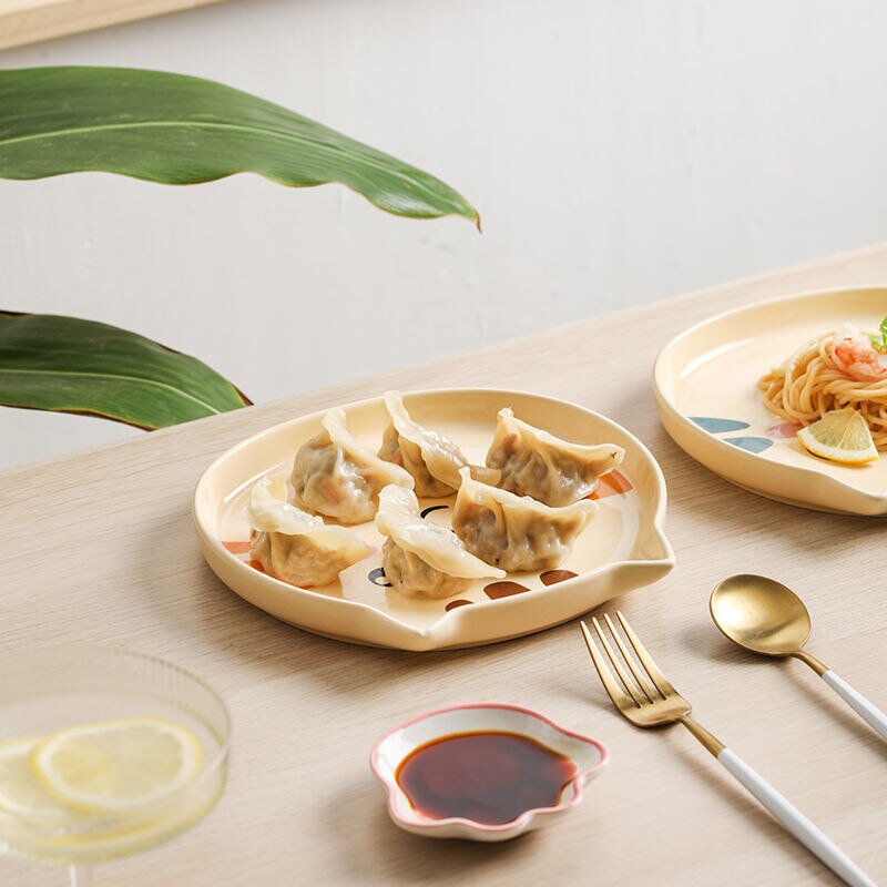 Cartoon Cat Dinner Plate Sets Hand Painted Retro Under-glazed Dessert Dishes Steak Ceramic Plates Home Decoratio KEDICAT