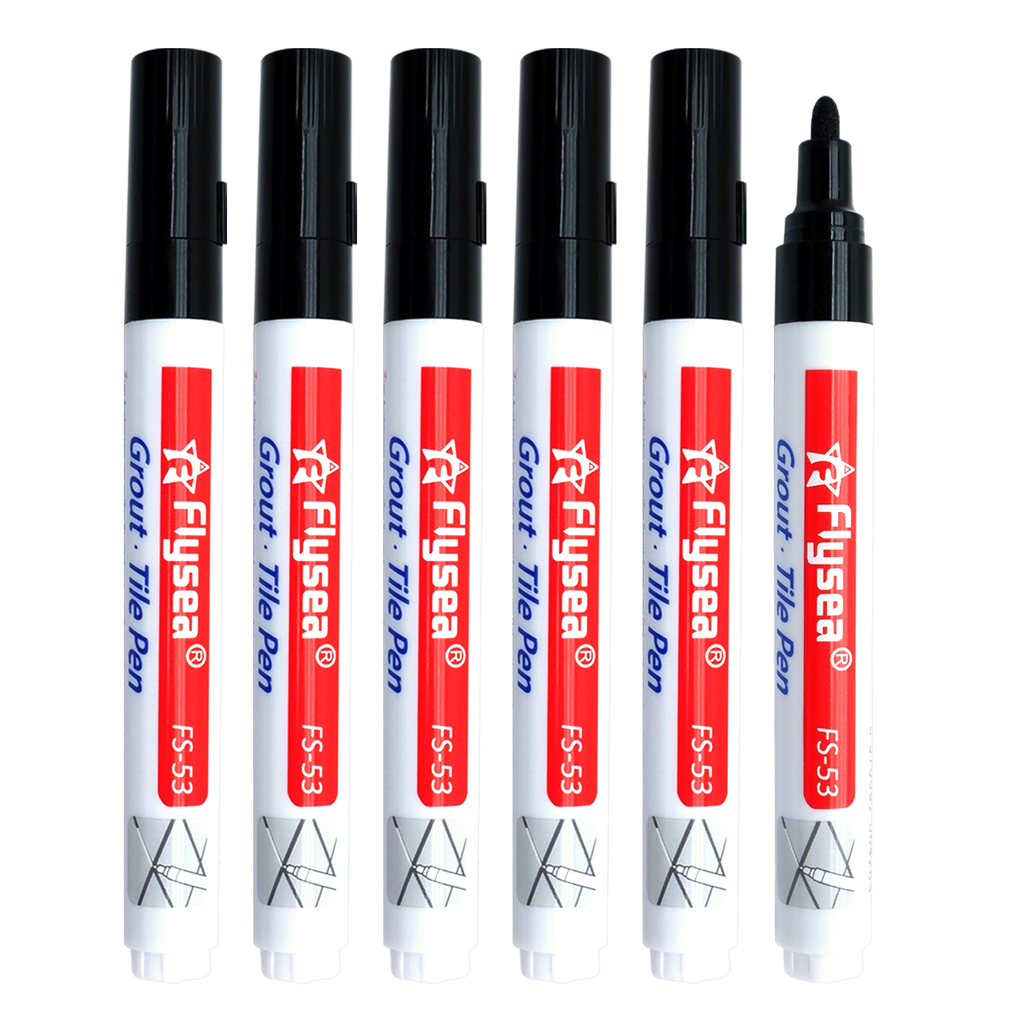 Fugenstift, wasserfester Fliesenmarker, Wandnahtstift, für Fliesen, Boden, Badezimmer, Dekontamination, Nahtreparatur (schwarz, weiß, beige): Rot