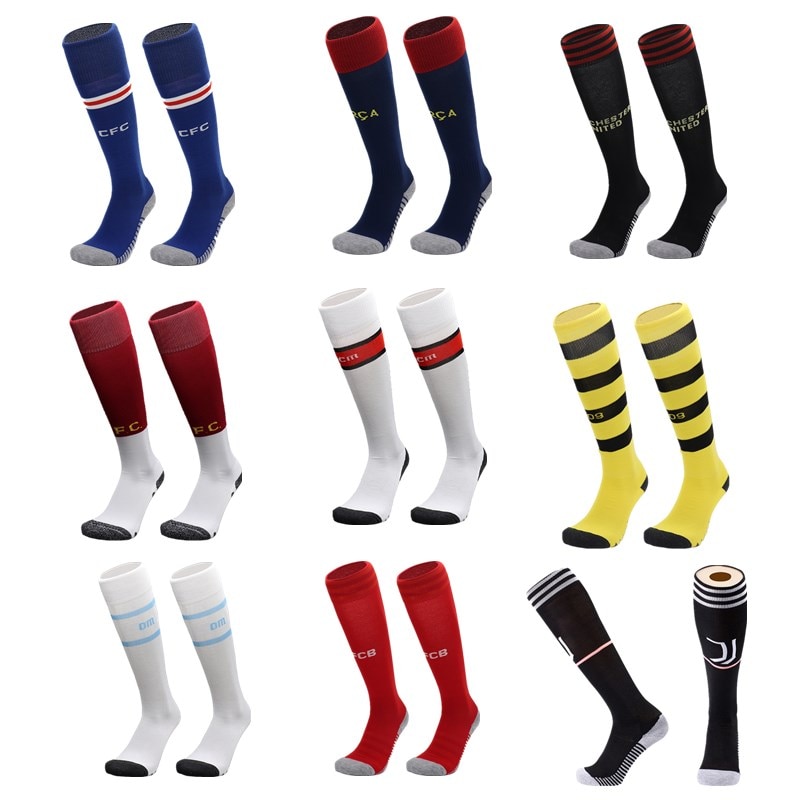 Men Sports Soccer Socks Football Club Sock Knee-High Breathable High Elastic Adult Kids Long Stocking Socks Boy