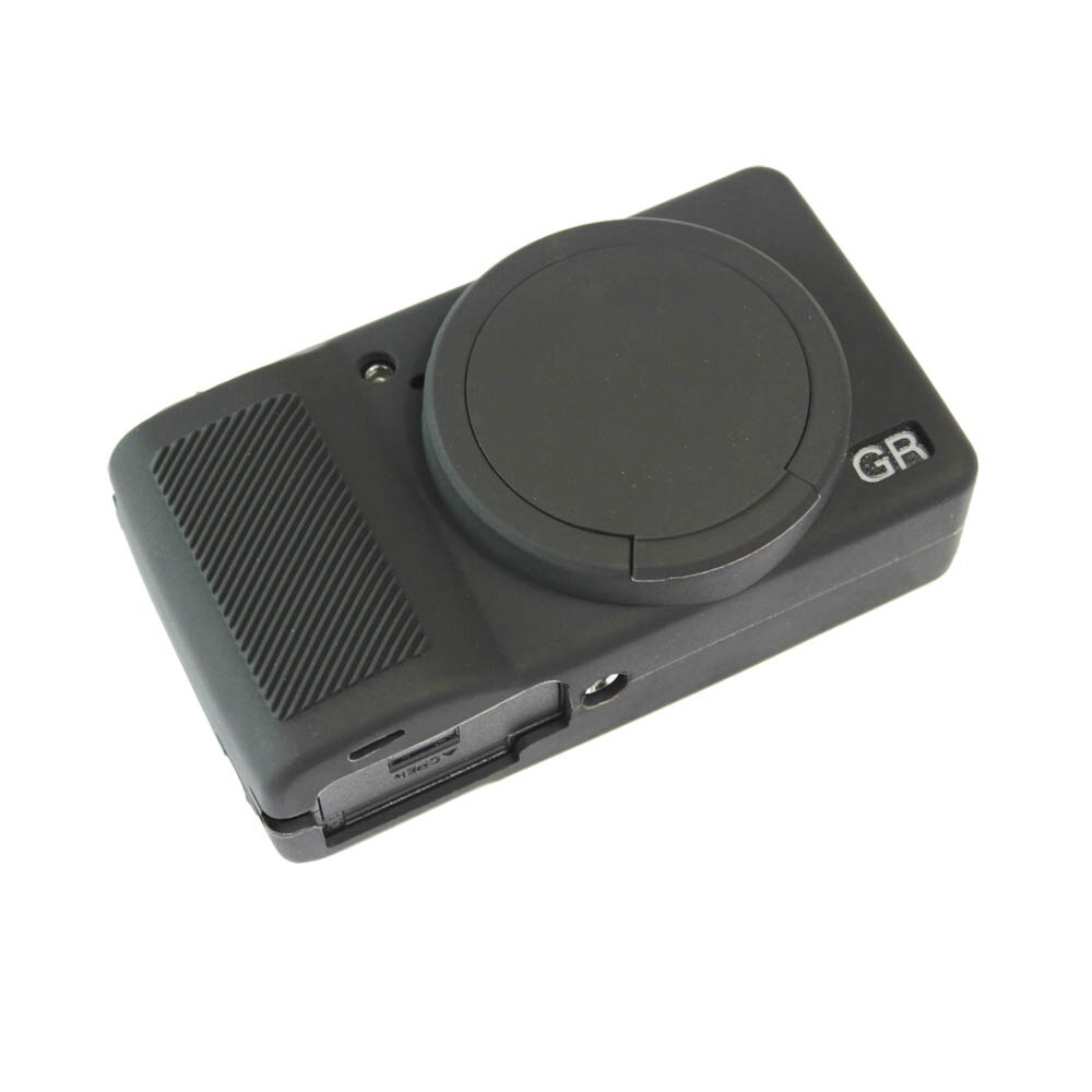 Funda de silicona suave para cámara cuerpo de goma cuero PU funda de lujo bolsa de piel para Ricoh GRIII GR3 GR III Vidrio Templado película protectora