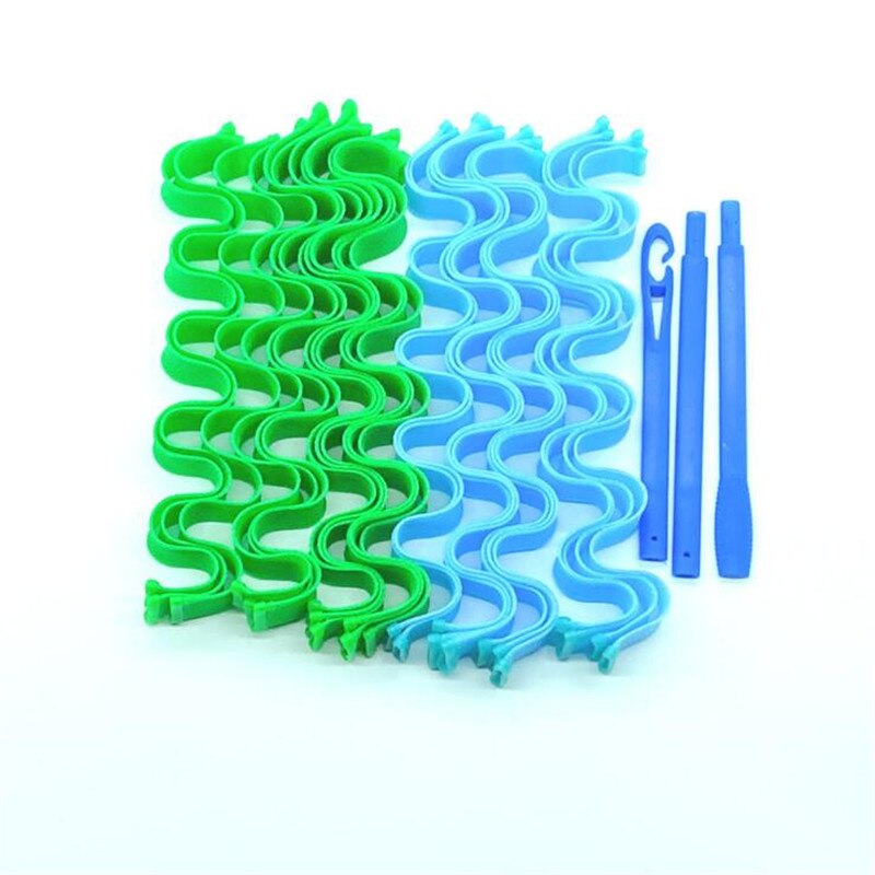 Hair Curlers Spiral Curls No Heat Wave Hair Curlers Styling Kit Spiral Hair Curlers for Most Kinds of Hairstyles: 24pcs D 50CM