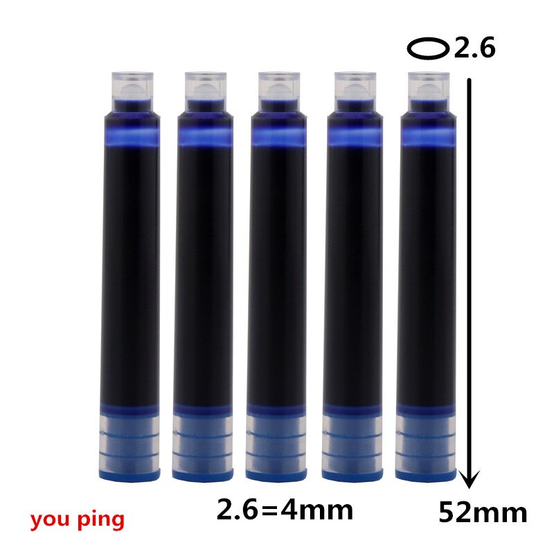 Jinhao – stylo plume classique 86, fournitures scolaires, papeterie de bureau pour étudiants,: 5pcs ink Blue