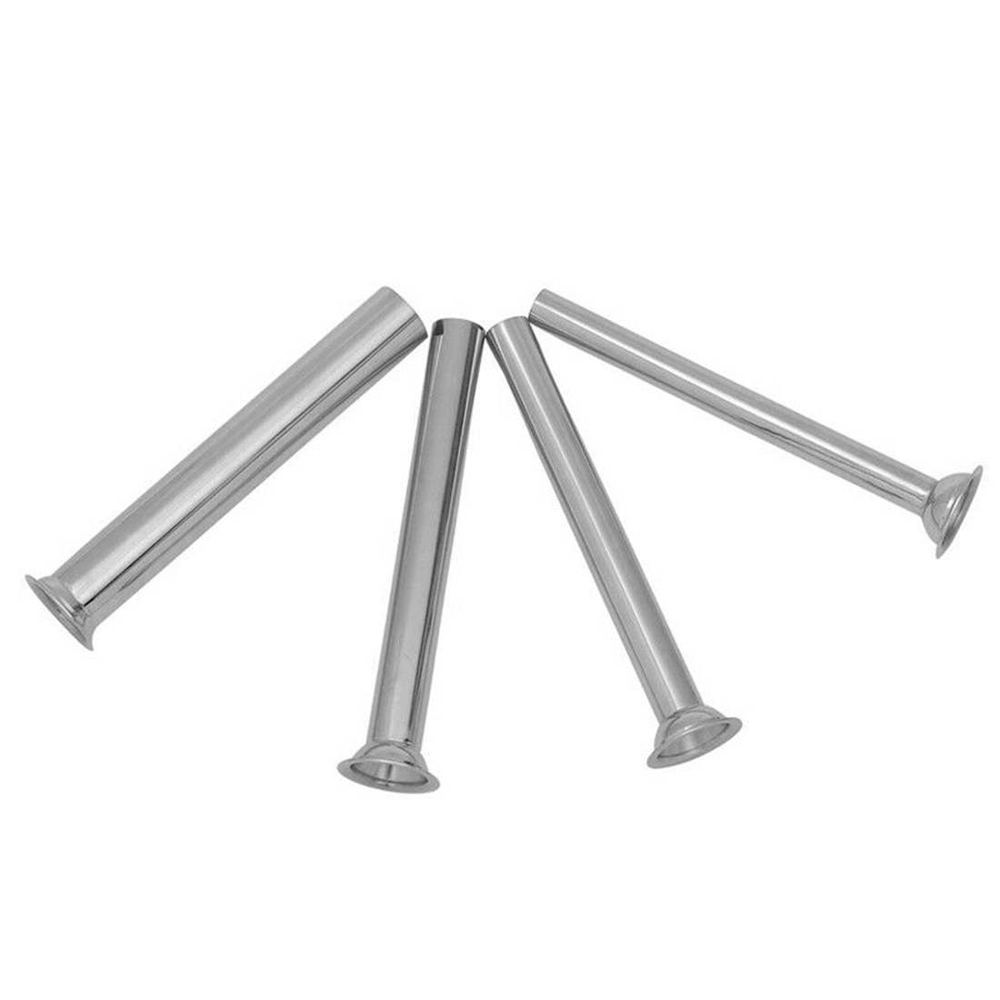4 stk fyllerør pølsestapper trakter dyser sølv 165mm/6.5 tommer