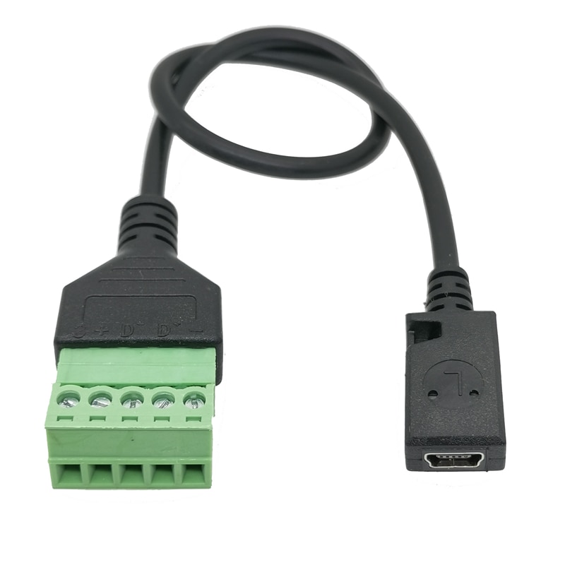 Usb 2.0 hun b micro usb mini usb type-c han  to 5 ben hun bolt skruestik med skærmterminal stik adapter kabel 1ft