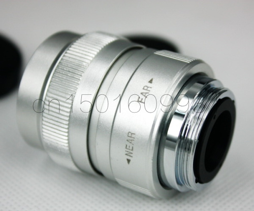 Silver C Mount 25mm F/1.4 CCTV 1/2" Lens for Micro 4/3 M 43 Camera E-P3 PL3 G3 GF5 OM-D