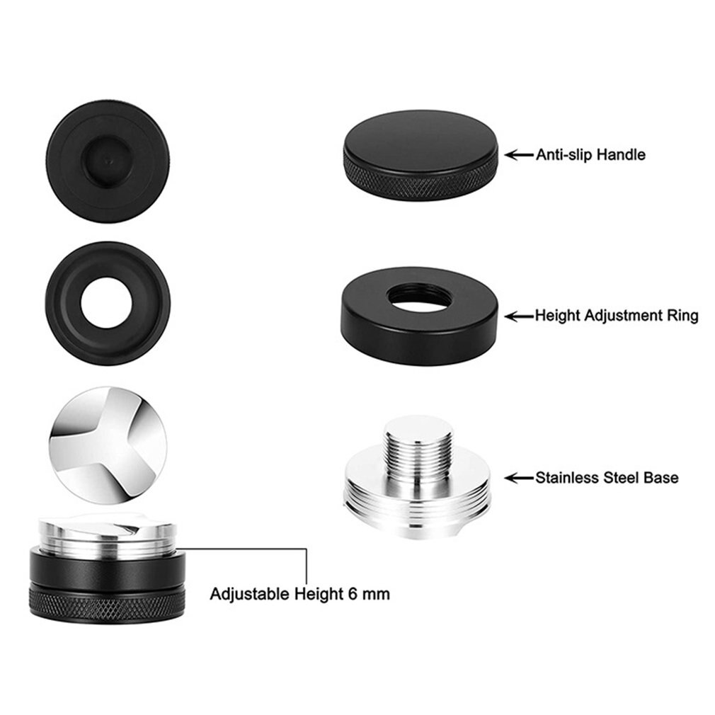 Stainless Steel Coffee Dispenser Coffee Powder Hammer Household Portable Coffee Leveler Coffee Powder Hammer