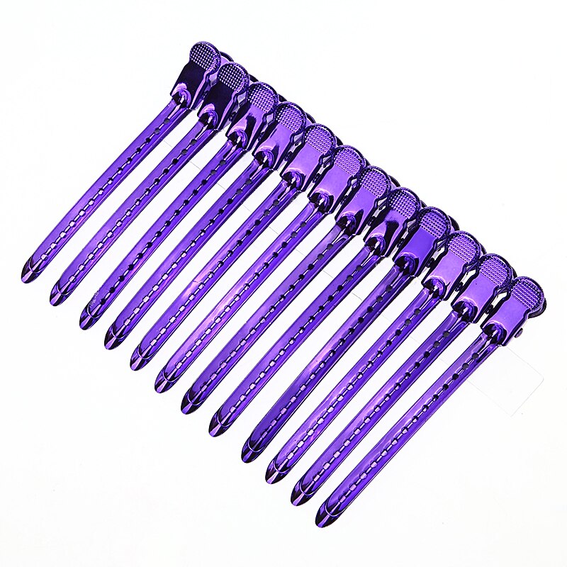 10 stiler metall alligator hårklips frisørklemme hårnåler gjør selv frisør pro salong hårstyling verktøy gjør det selv hjem: Lilla