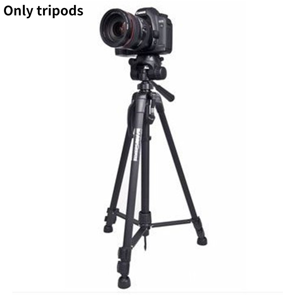 WT3520 Adjustable Lightweight Handle Retractable Aluminum Alloy Outdoor Rotatable Tripod Stand Anti Slip Foldable Camera Video
