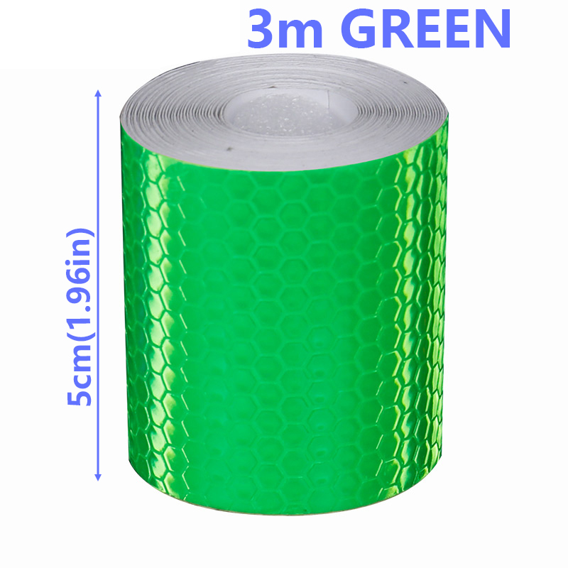 Reflecterende waarschuwingstape motorfiets veiligheidswaarschuwingstape rasterreflector reflecterende sticker accessoires auto styling sticker: Rood