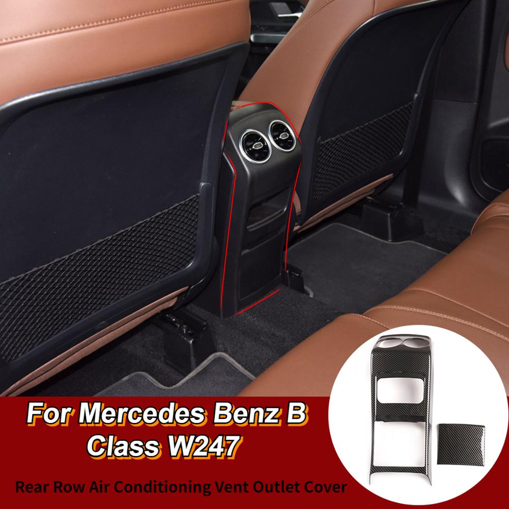 Bil interiør tilbehør til mercedes benz b glb klasse  w247 x247 2020 abs krom bageste række klimaanlæg udluftningsafdækning trim