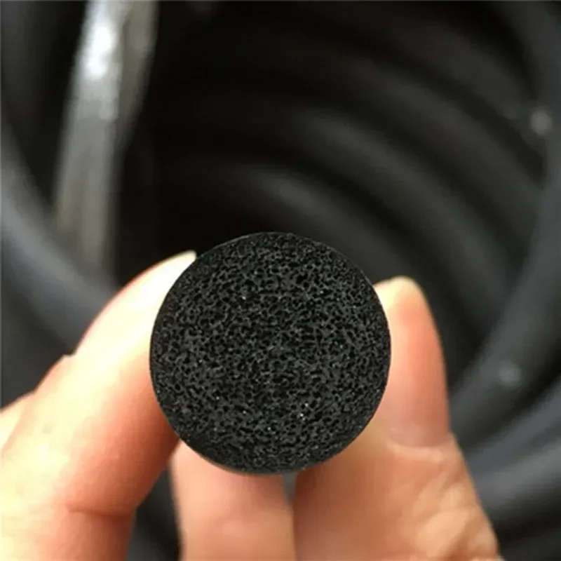 1M/5M/10M EPDM Sealling Strip 3/4/5/6/7/8/10mm Sound Proofing Dustproof Foamed Rubber O Type Round Seal Strips