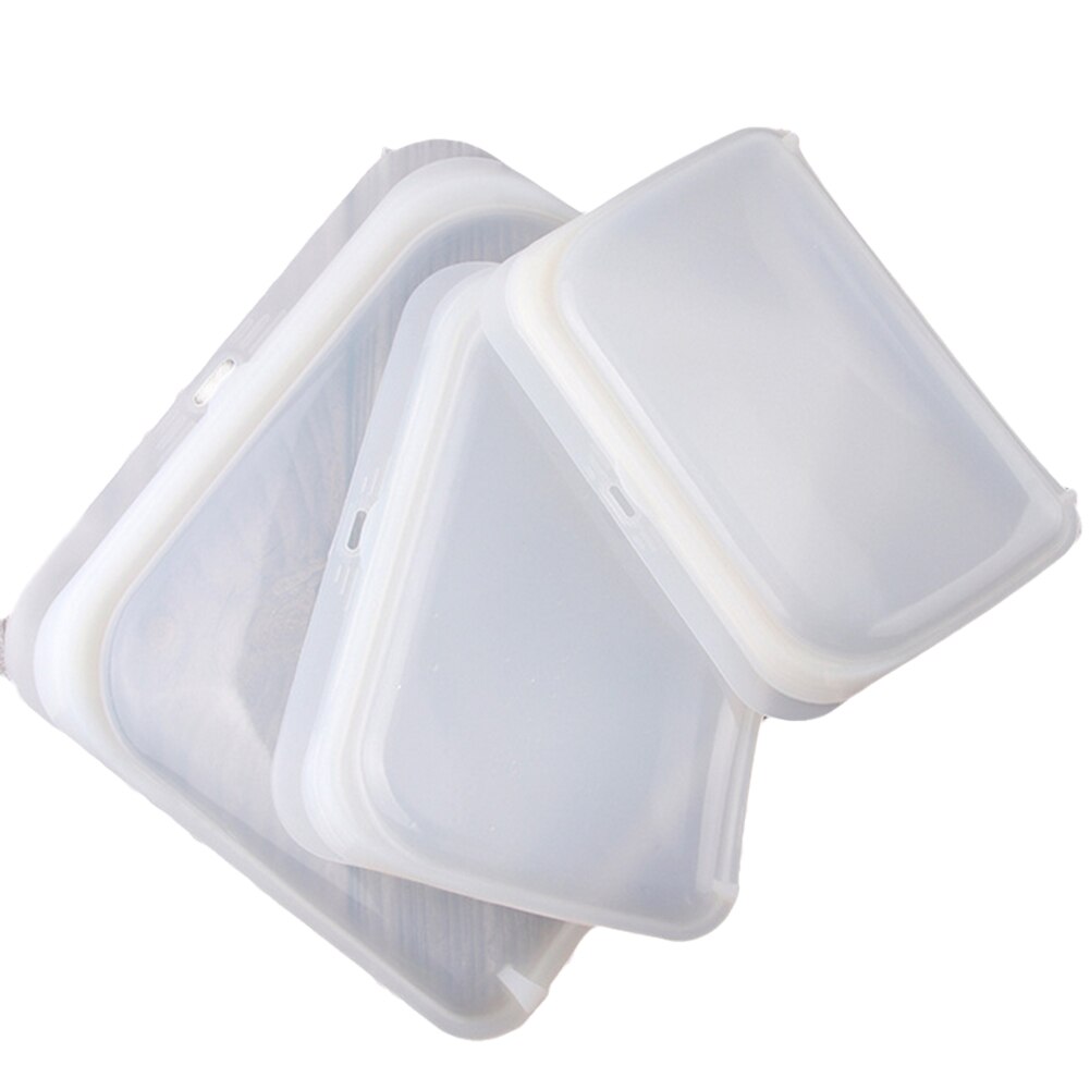 Silicone fresh-keeping bag Food Grade Freezing High Tightness Fruit Vegetable Packaging Refrigerator Food Storage Bag 1 Pc: D / S