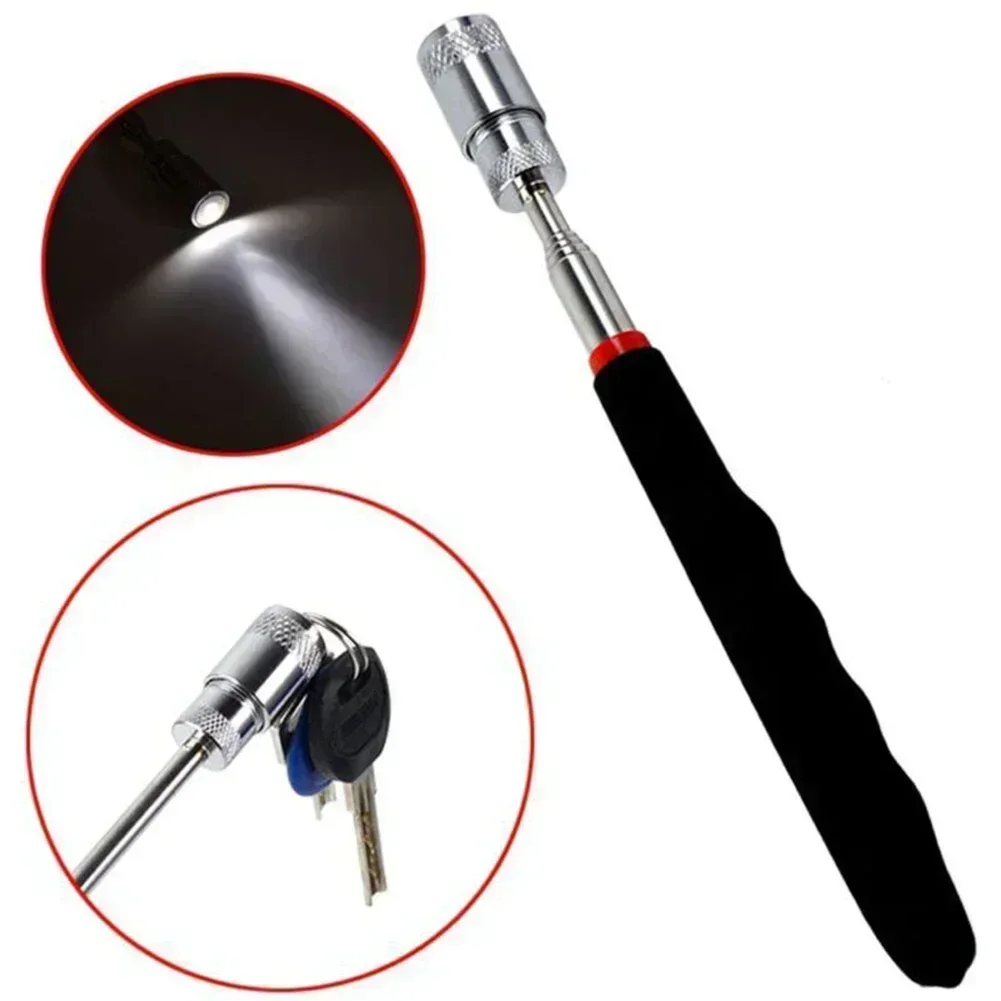 Telescopic Adjustable Portable Magnet Pick Up Tool Magnetic Telescopic Magnet Grip Pen Telescopic Magnet Stick With Light
