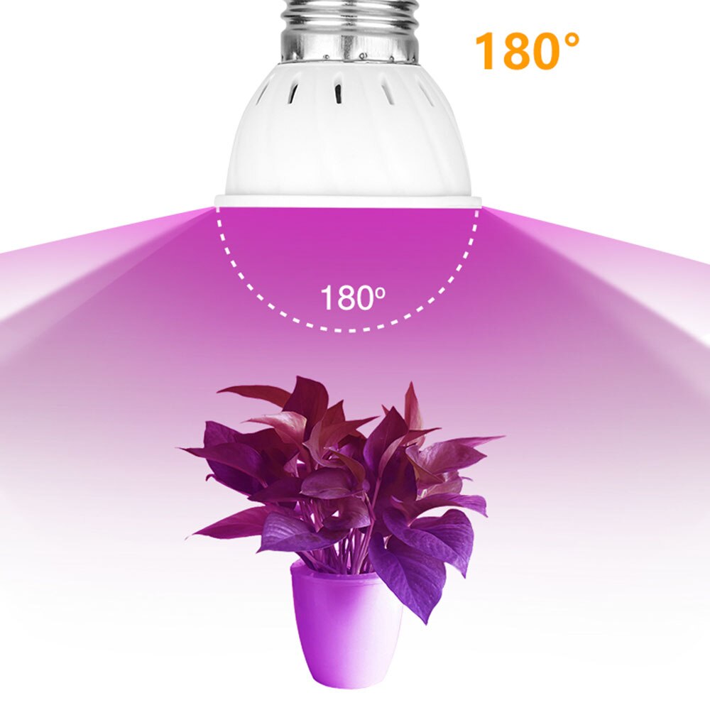 LED Plant Grow Light Bulb E26 E27 E14 MR16 GU10 B22 48LEDs-300LEDs for Flowers Vegetables Greenhouse Hydroponic Growing D30
