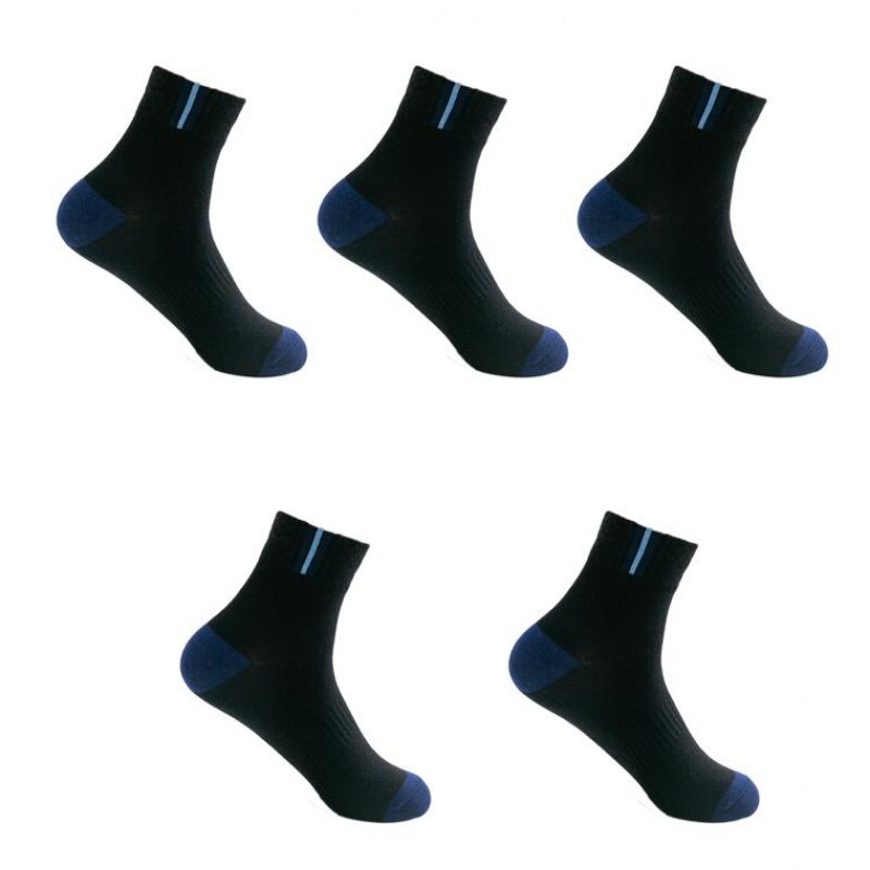 10 sztuk = 5 par skarpety męskie krótkie skarpetki do kostki mężczyźni solidna siatka wysokiej jakości biznes w stylu Casual, cienka skarpety oddychające męskie skarpety: 52-Black