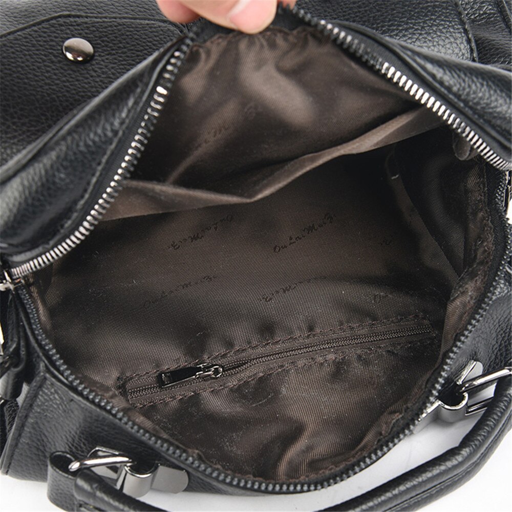 Multi-function Ladies Shoulder Bag PU Leather Women Messenger Bags Multi-pocket Women's Handbag Sac