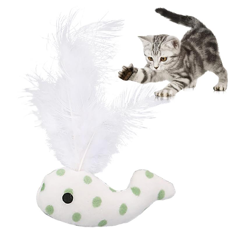 Funny Cat Toy Fishing Rod Kitten Cat Pet Toy Stick Teaser Rainbow Streamer Interactive Cat Play Wand With Feather Toys For Cats