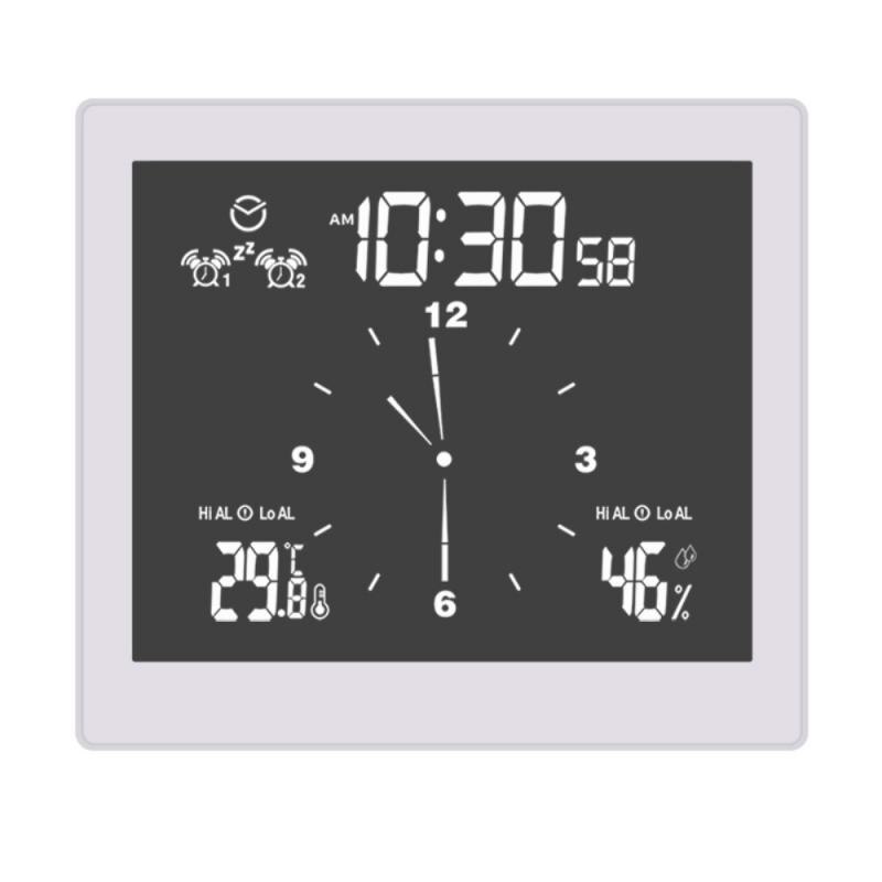 Multifunctionele Smart Wekker IPX4 Waterdicht Wekker Digitale Wekker Temperatuur Vochtigheid Display Fm Radio Kalender